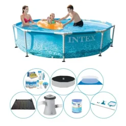 Pooler^Intex Metalramme Rund Strand 305x76 cm - Pool Comfort Pakke