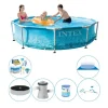 Pooler^Intex Metalramme Rund Strand 305x76 cm - Kombi poolsæt