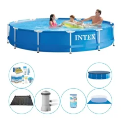 Clearance Intex Metalramme Rund 366x76 cm - Pool plus tilbehør Pooler