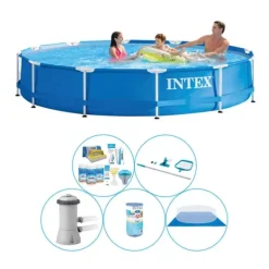 Clearance Intex Metalramme Rund 366x76 cm - 6 stk - Pool combo tilbud Pooler