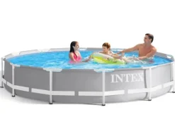 Viking Choice Pooler^Intex overjordisk pool - 366x76cm - filterpumpe & tilbehør - grå