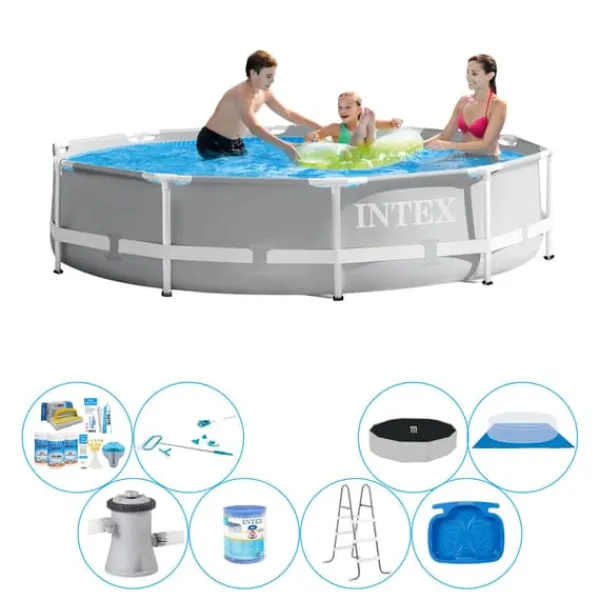 Sale Intex Prisme Ramme Rund 305x76 cm - Deluxe Pool Deal Pooler