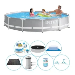 Pooler^Intex Prisme Ramme Rund 366x76 cm - Alt i 1 poolsæt
