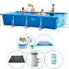 Intex ramme pool rektangulær 450x220x84 cm - 6 styk - Pool plus tilbehør Pooler