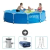 Pooler^Intex Round Frame Swimming Pool - 305 x 76 cm - Blå - Inkluderet tilbehør CB83
