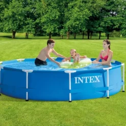Pooler^Intex Round Frame Swimming Pool - 305 x 76 cm - Blå - Inklusive Tilbehør CB95