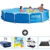 Pooler^Intex Round Frame Swimming Pool - 366 x 76 cm - Blå - Inkluderet tilbehør CB69