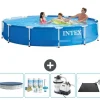 Pooler^Intex Round Frame Swimming Pool - 366 x 76 cm - Blå - Inkluderet tilbehør CB62