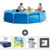 Pooler^Intex Round Frame Swimming Pool - 305 x 76 cm - Blå - Inkluderet tilbehør CB10