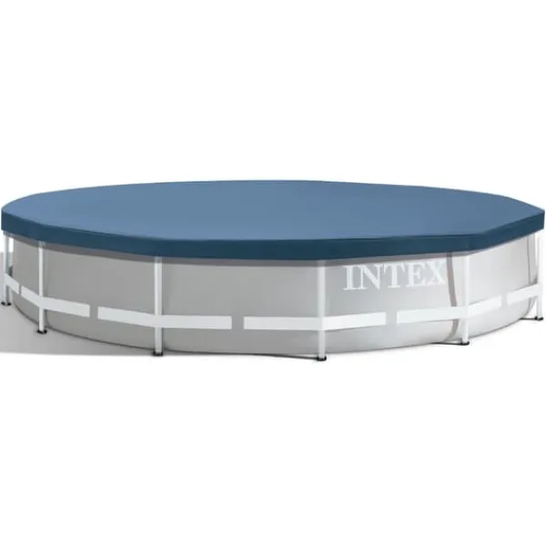 Hot Intex Round Frame Swimming Pool - 366 x 76 cm - Blå - Inklusive Tilbehør CB87 Pooler