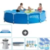 Best Intex Round Frame Swimming Pool - 305 x 76 cm - Blå - Inklusive Tilbehør CB15 Pooler