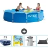 Pooler^Intex Round Frame Swimming Pool - 305 x 76 cm - Blå - Inkluderet tilbehør CB11