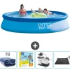 Pooler^Intex rund oppustelig let sæt swimmingpool - 396 x 84 cm - Blå - Inkluderet tilbehør CB69