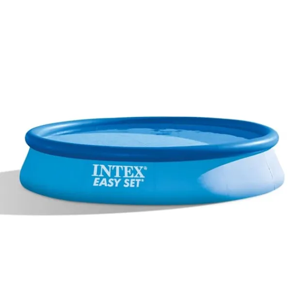 Pooler^Intex rund oppustelig let sæt swimmingpool - 396 x 84 cm - Blå - Inkluderet tilbehør CB69