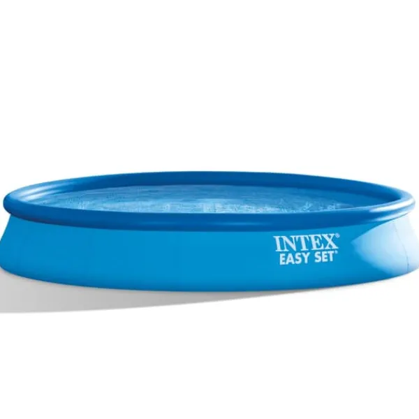 Pooler^Intex rund oppustelig let sæt swimmingpool - 457 x 84 cm - Blå - Inklusive Tilbehør CB18