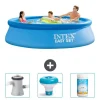 Hot Intex rund oppustelig let sæt swimmingpool - 305 x 76 cm - Blå - Inkluderet tilbehør CB77 Pooler