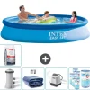 Hot Intex rund oppustelig let sæt swimmingpool - 366 x 76 cm - Blå - Inklusive Tilbehør CB55 Pooler