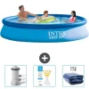 Pooler^Intex rund oppustelig let sæt swimmingpool - 366 x 76 cm - Blå - Inkluderet tilbehør CB74