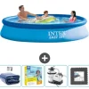 Pooler^Intex rund oppustelig let sæt swimmingpool - 366 x 76 cm - Blå - Inkluderet tilbehør CB68