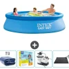 Discount Intex rund oppustelig let sæt swimmingpool - 305 x 76 cm - Blå - Inkluderet tilbehør CB69 Pooler