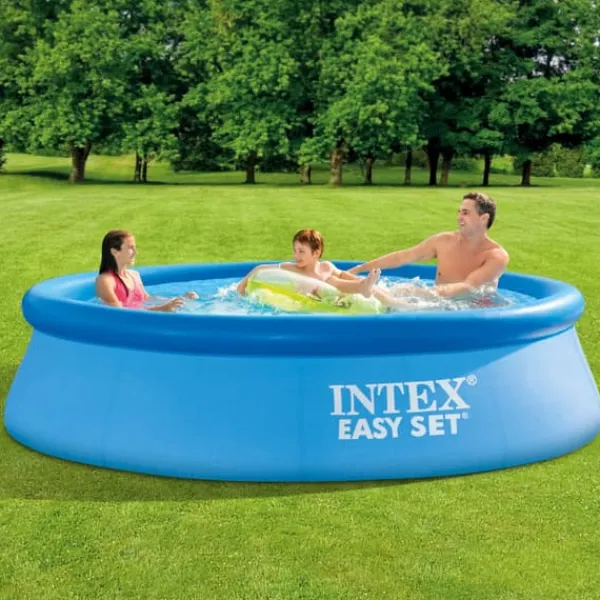 Discount Intex rund oppustelig let sæt swimmingpool - 305 x 76 cm - Blå - Inkluderet tilbehør CB69 Pooler