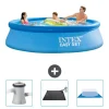 Best Intex rund oppustelig let sæt swimmingpool - 305 x 76 cm - Blå - Inkluderet tilbehør CB79 Pooler