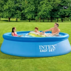 Best Intex rund oppustelig let sæt swimmingpool - 305 x 76 cm - Blå - Inkluderet tilbehør CB79 Pooler