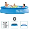 Discount Intex rund oppustelig let sæt swimmingpool - 305 x 61 cm - blå - inkluderet tilbehør CB76 Pooler