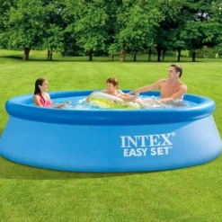 Discount Intex rund oppustelig let sæt swimmingpool - 305 x 76 cm - Blå - Inklusive Tilbehør CB24 Pooler