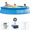 Pooler^Intex rund oppustelig let sæt swimmingpool - 305 x 61 cm - blå - inkluderet tilbehør CB83