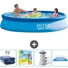 Online Intex rund oppustelig let sæt swimmingpool - 366 x 76 cm - Blå - Inkluderet tilbehør CB8 Pooler