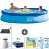 Pooler^Intex rund oppustelig let sæt swimmingpool - 366 x 76 cm - Blå - Inklusive Tilbehør CB25