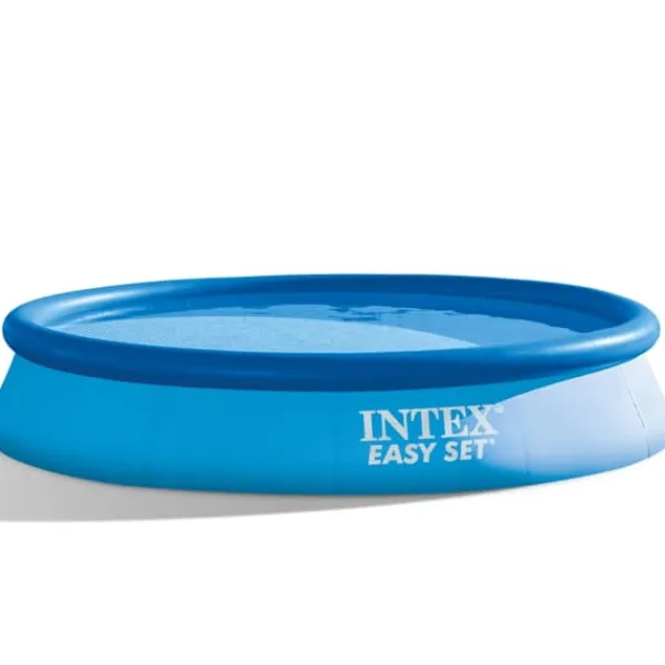 Pooler^Intex rund oppustelig let sæt swimmingpool - 366 x 76 cm - Blå - Inklusive Tilbehør CB25