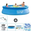 Pooler^Intex rund oppustelig let sæt swimmingpool - 305 x 76 cm - Blå - Inklusive Tilbehør CB19