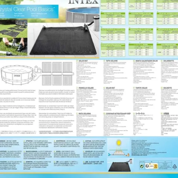 Pool- & Spatilbehør^INTEX solvarmere til pool 2 stk. 1,2x1,2 m PVC sort 28685