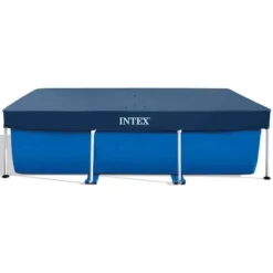 Pooler^Intex svømmebassin med rektangulær ramme - 300 x 200 x 75 cm - Blå - Inkluderet tilbehør CB6