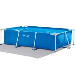 Best Intex svømmebassin med rektangulær ramme - 300 x 200 x 75 cm - Blå - Inkluderet tilbehør A225 Pooler