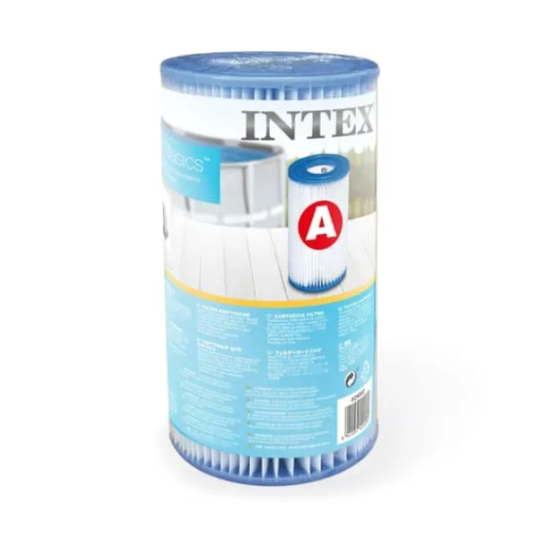Pooler^Intex svømmebassin med rektangulær ramme - 450 x 220 x 84 cm - Blå - Inkluderet tilbehør A300