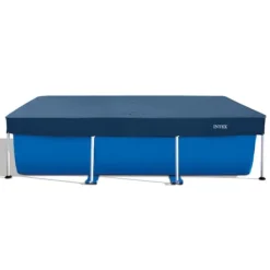 Pooler^Intex svømmebassin med rektangulær ramme - 260 x 160 x 65 cm - Blå - Inkluderet tilbehør A118