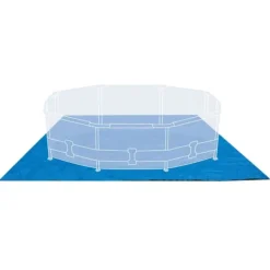 Sale Intex svømmebassin med rektangulær ramme - 300 x 200 x 75 cm - Blå - Inkluderet tilbehør CB97 Pooler