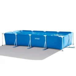 Best Intex svømmebassin med rektangulær ramme - 450 x 220 x 84 cm - Blå - Inkluderet tilbehør CB13 Pooler