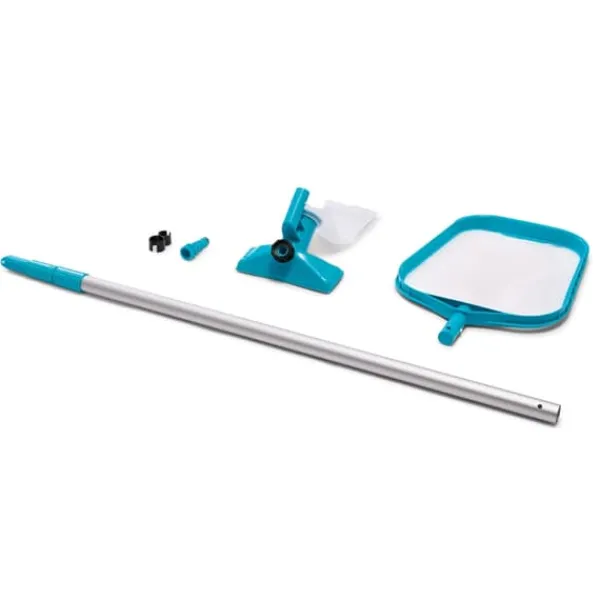 Pooler^Intex svømmebassin med rund prismeramme - 366 x 76 cm - Grå - Inkluderet tilbehør CB82