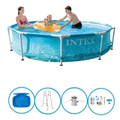 New Intex Svømmebassin Metalramme - Svømmebassin Deal - 305x76 cm Pooler