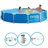 Pooler^Intex Svømmebassin Metalramme - Svømmebassinsæt - 366x76 cm