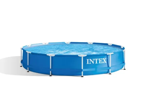 Pooler^Intex Svømmebassin Metalramme - Svømmebassinpakke - 366x76 cm