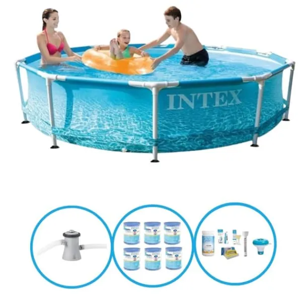 Pooler^Intex Svømmebassin Metalramme 305x76 cm - Svømmebassinbundt