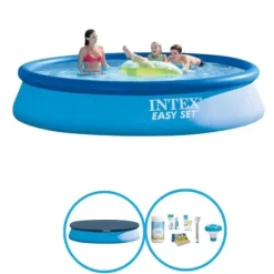 New Intex Svømmebassin Nem Sæt 396x84 cm - Svømmebassinpakke Pooler