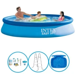 Intex Svømmebassin Nem Sæt 366x76 cm - Med tilbehør Pooler