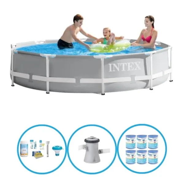 Pooler^Intex Svømmebassin Prisme Stel 305x76 cm - Svømmebassin bundt