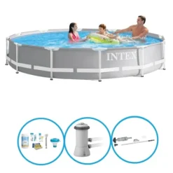 Pooler^Intex Svømmebassin Prisme Stel - Svømmebassin Sæt - 366x76 cm